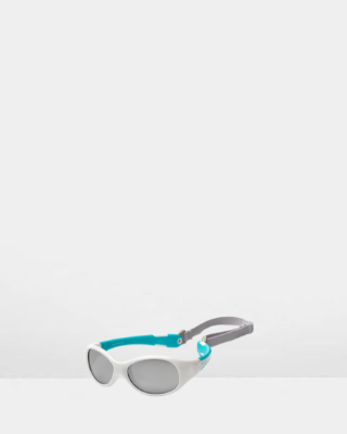Koolsun Flex Sunglasses for 0-3 Years Baby, White Aqua