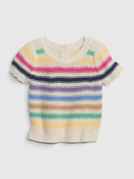 Baby Striped Crochet Sweater