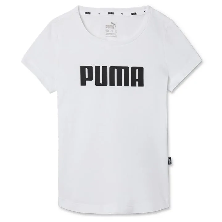 Essential Girls T-Shirt in White by PUMA
