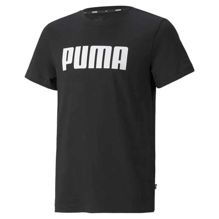 Essentials Boys T-Shirt in Black, Cotton by PUMA
