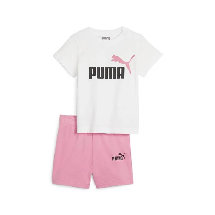 Minicats T-Shirt and Shorts Set - Infants 0-4 years in Fast Pink, Cotton by PUMA