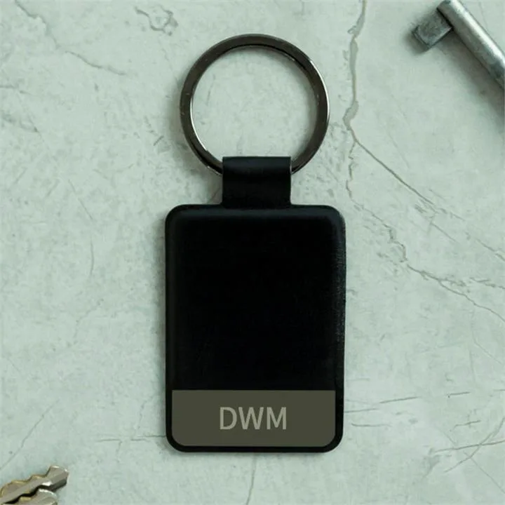 Engraved Initials Key Ring