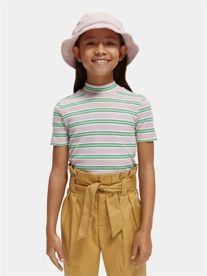 Scotch Soda Sale Girl's Kids Slim fit high-neck t-shirt